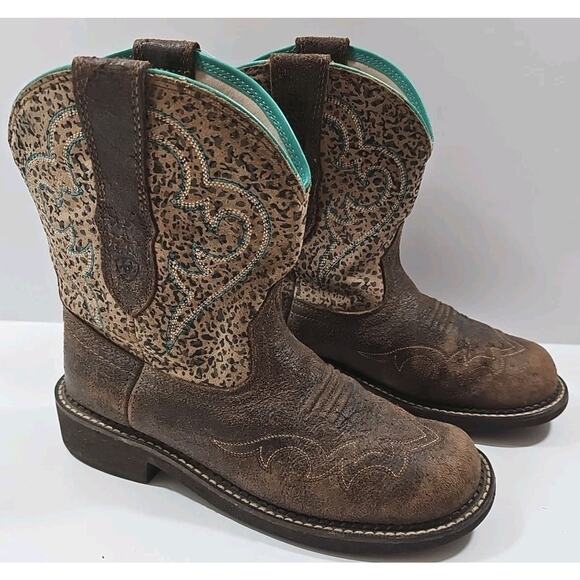 Ariat ~Woman Size 9B~ Brown Fatbaby Heritage Western Boots. - Picture 5 of 16